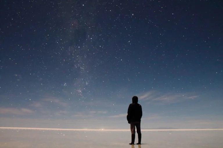Stargazing on the Salar de Uyuni at night